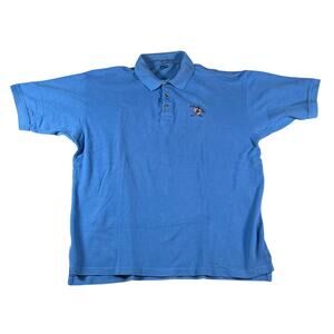 Vintage Warner Bros Tasmanian Devil Taz Golf Polo XXL Blue Looney Tunes